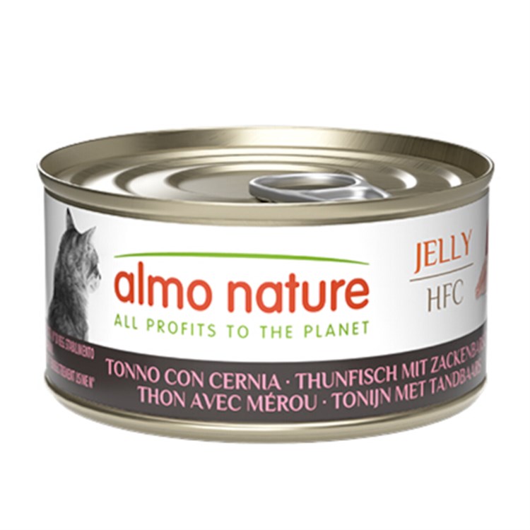 Almo Nature Hfc Jelly Tonno Con Cernia 70 gr Per Gatti