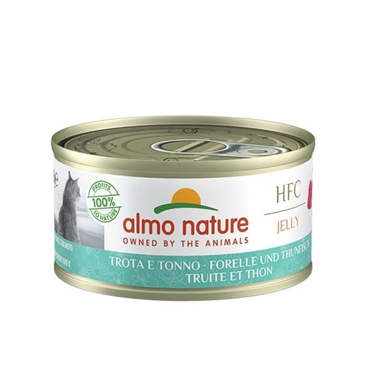 Almo Nature 70 gr Hfc Jelly Trota e Tonno Per Gatti