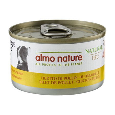 almo nature hfc natural filetto di pollo umido 95 gr cane
