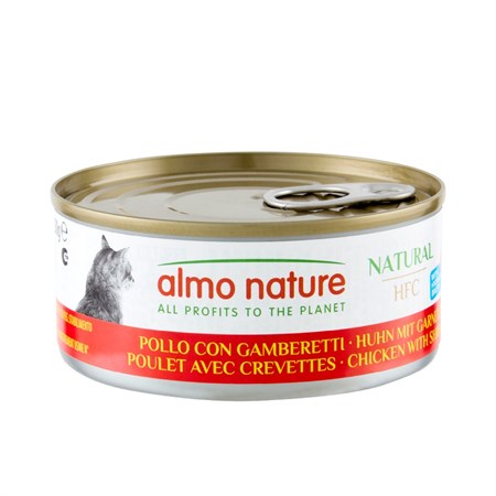 almo nature hfc pollo con gamberetti 150 gr per gatti