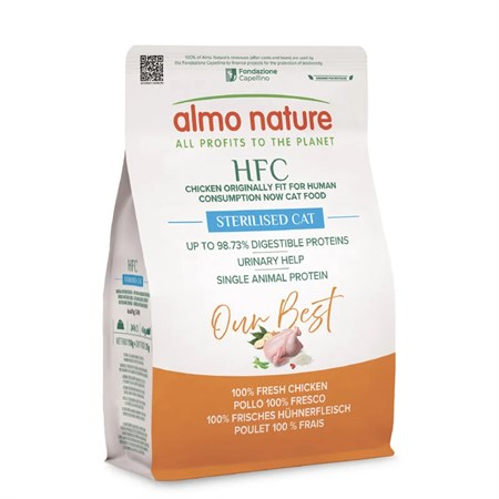 almo nature hfc sterilised pollo 1 2 kg crocchette per gatti