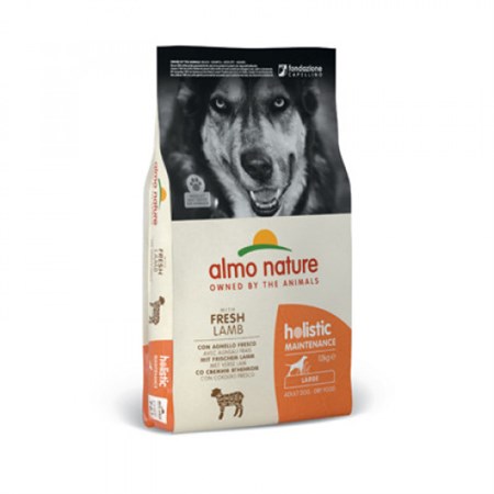 almo nature holistic adult large dog 12 kg agnello e riso per cani