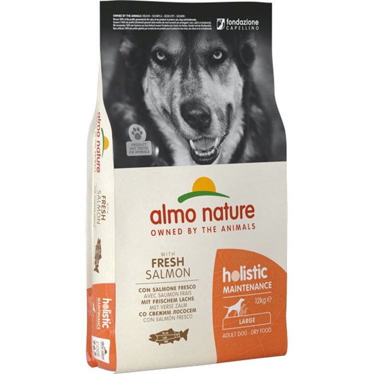 Almo Nature Holistic Adult Large Dog 12 kg Salmone e Riso per Cani DANNEGGIATO