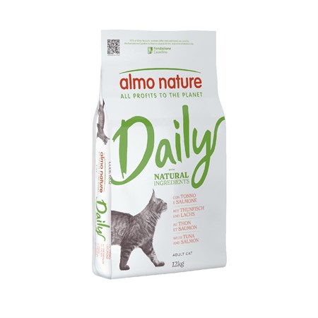 almo nature daily adult tonno e salmone cat 12 kg per gatti danneggiato