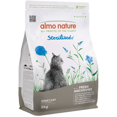 almo nature sterilised acciughe 400 gr crocchette gatti