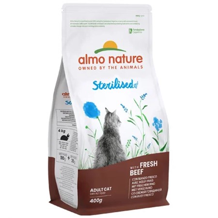 almo nature sterilised manzo 400 gr crocchette gatti