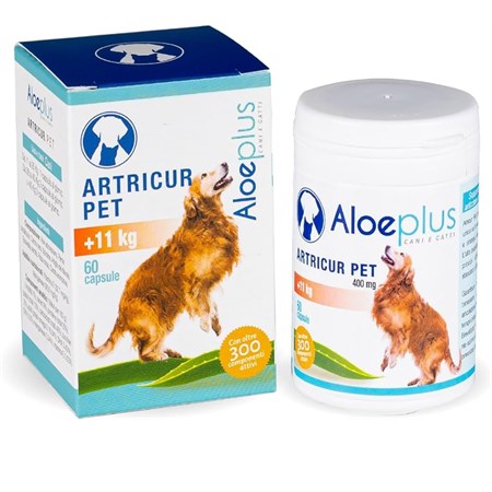 Aloeplus Artricur Pet +11 kg 60 Capsule Per Cani in Gatti