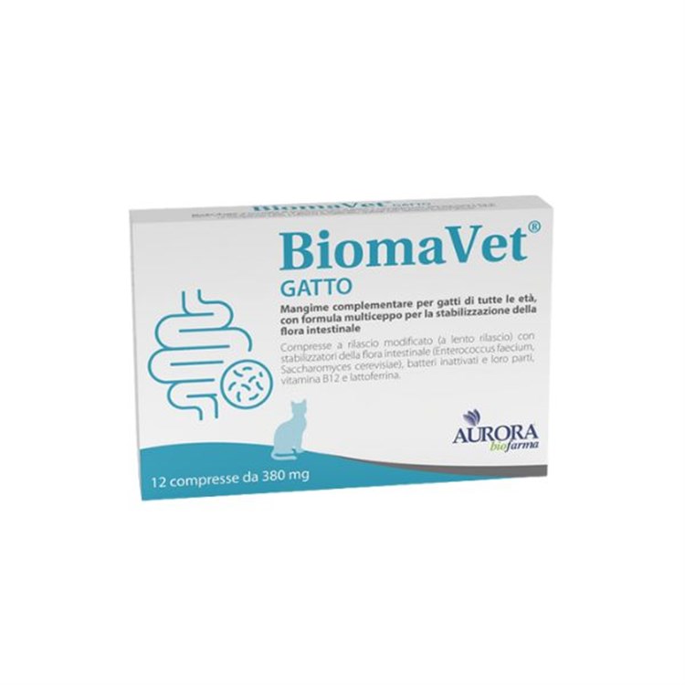 Aurora Biofarma BiomaVet 380 mg 12 cmp Per Gatto