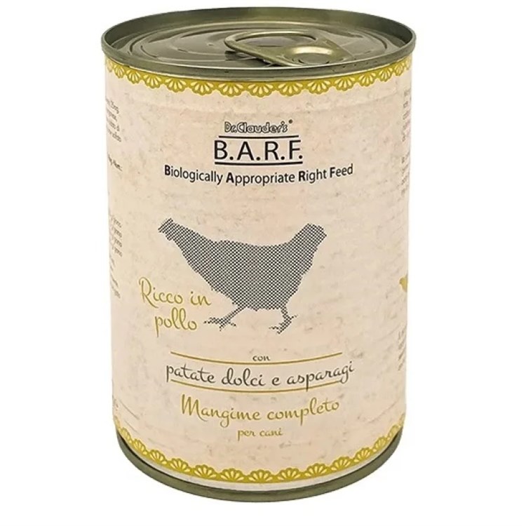 Barf Dr. Clauder's Trito Pollo 400 gr Umido Per Cane