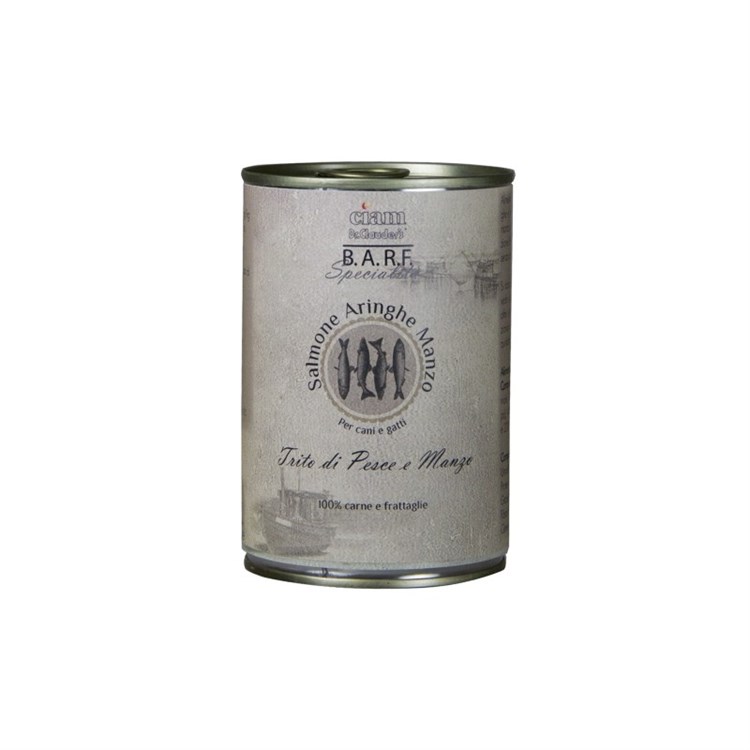 Barf Dr. Clauder's Trito Pesce e Manzo 400 gr Umido Per Cane