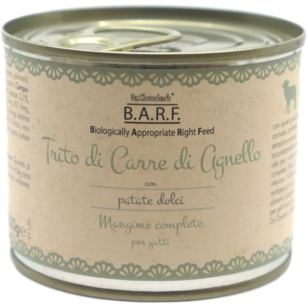 barf trito agnello 200 gr menu complet o gatto
