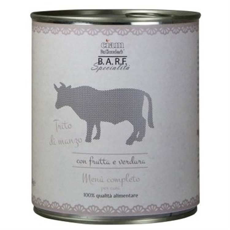 Barf Menu Completo Trito di Manzo per Cani