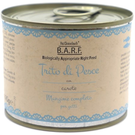 barf trito pesce 190 gr menu completo gatto