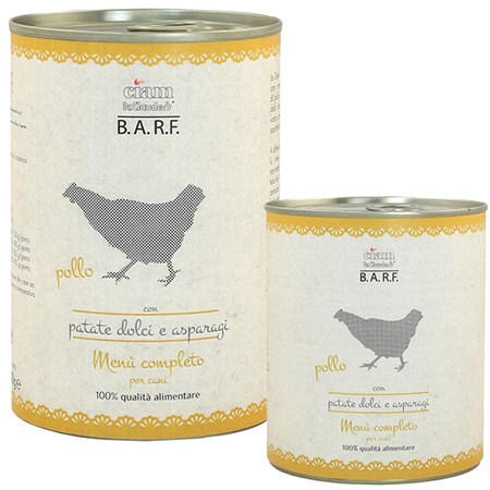 Barf Menu Completo Trito di Pollo per Cani 400 gr in Cani