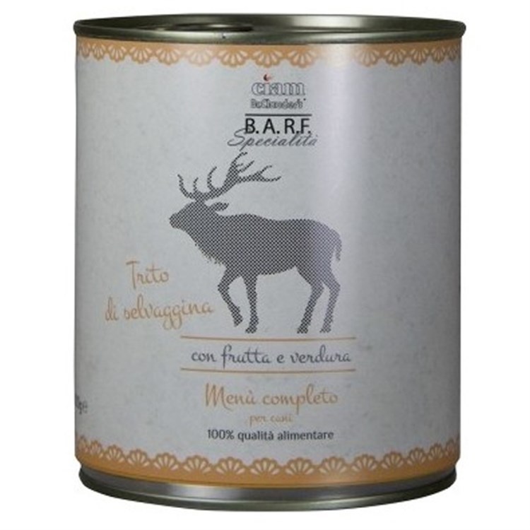 Barf Menu Completo Trito di Selvaggina per Cani  800gr