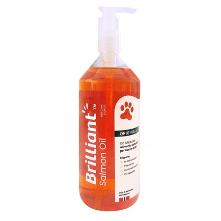 Brilliant salmon oil cane gatto 1 lt in Cani
