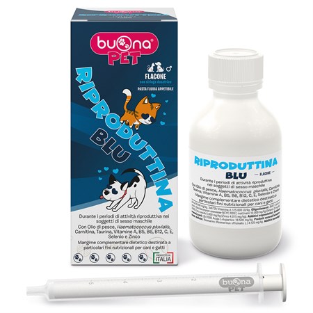 buona pet riproduttina blu flacone 90 gr per cani e gatti
