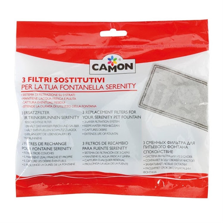 Camon Kit 3 Filtri per Drinkwell Ciotola Fontanella Automatica