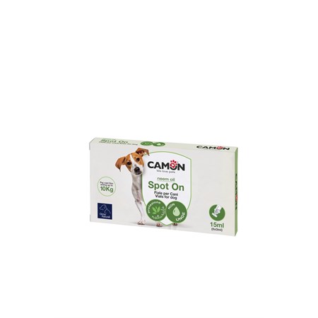 camon protection spot on cane fino a 10 kg 5 fiale da 3 ml