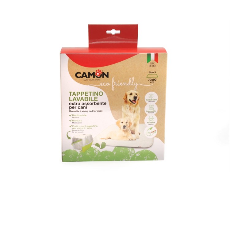 Camon Tappetino Igienico Lavabile Riutilizzabile Extra Assorbente 70 x 40 cm Per Cani