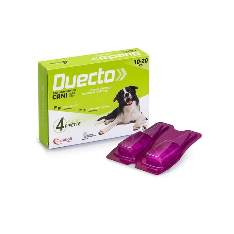 Candioli Duecto Spot On 4 Pipette Cani da 10 kg a 20 kg