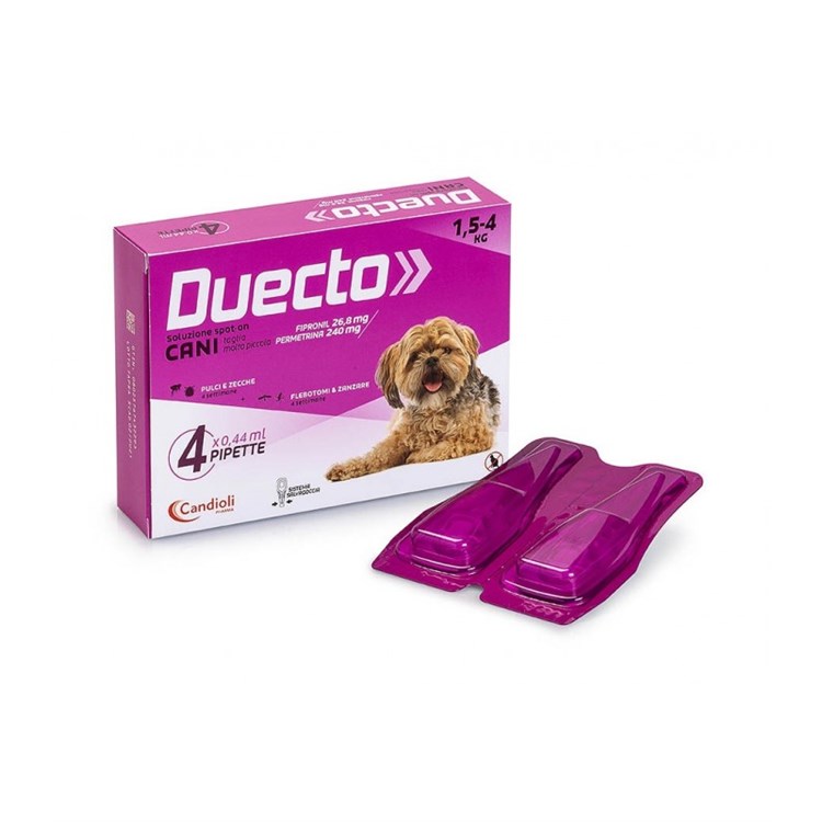 Candioli Duecto Spot On 4 Pipette Cani da 1,5 kg a 4 kg