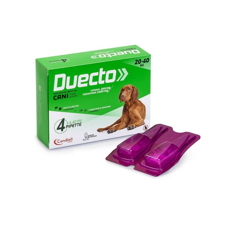 Candioli Duecto Spot On 4 Pipette Cani da 20 kg a 40 kg