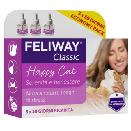 ceva feliway classic set di 3 ricariche da 48 ml per gatti