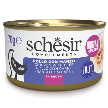 Complements Per Gatti Adulti Filetti In Brodo Pollo Con Manzo in Gatti