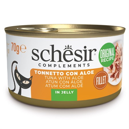 complements per gatti adulti filetti in gelatina tonnetto con aloe