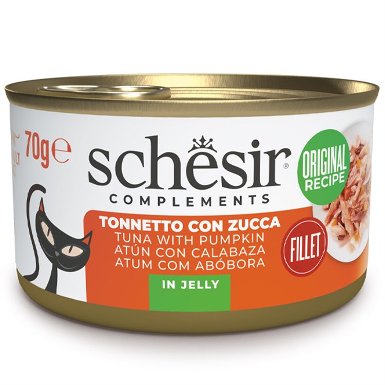Complements Per Gatti Adulti Filetti in Gelatina Tonnetto Con Zucca