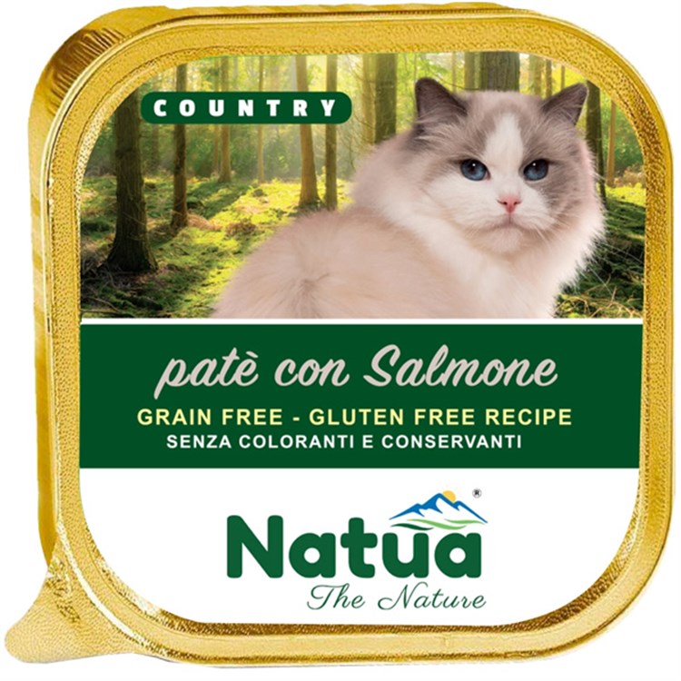 Natua Country Adult Cat Pat Salmone Vaschetta 100gr Gatto