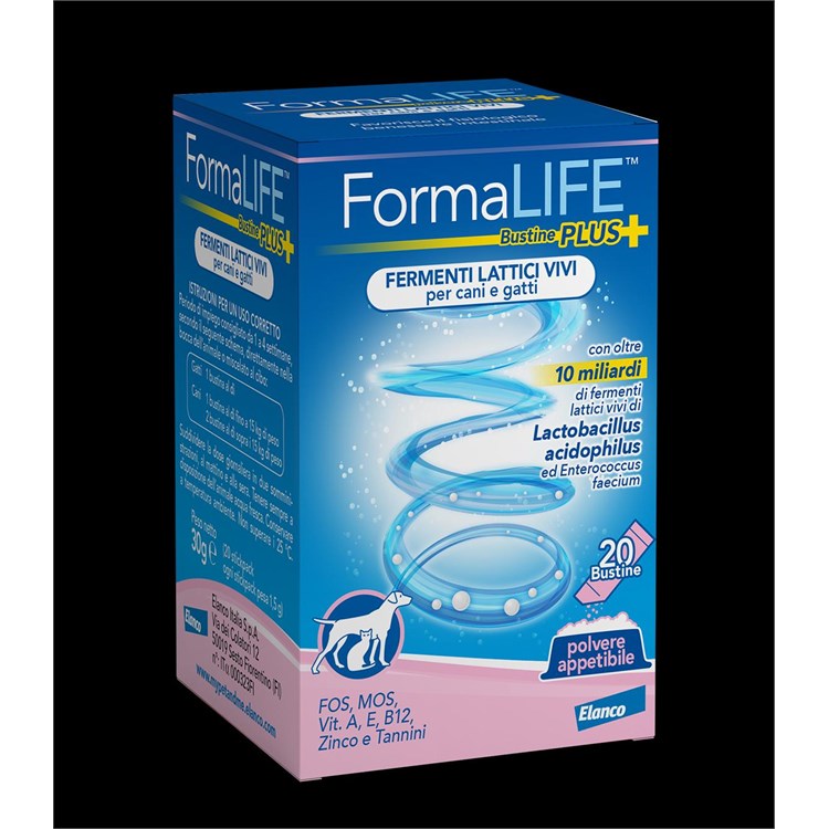 Elanco FormaLife PLUS 20 Bustine Fermenti Lattici Per Cani e Gatti