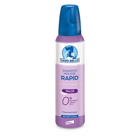 elanco shampoo mousse rapid talco 300 ml cani e cuccioli