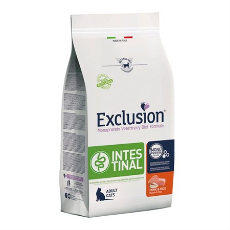exclusion diet cat intestinal maiale e riso 2 kg gatto