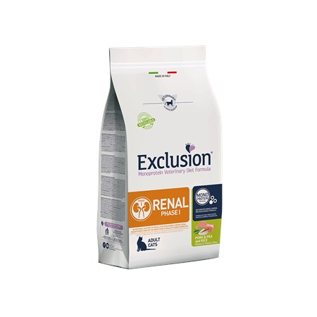 exclusion diet cat renal phase 1 maiale e piselli 1 5 kg gatto