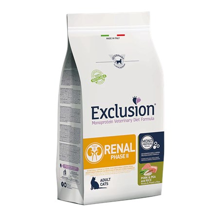exclusion diet cat renal phase 2 maiale e piselli 1 5 kg gatto