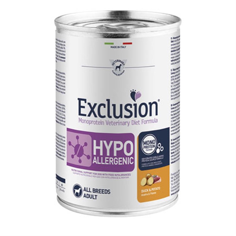 Exclusion Diet Hypoallergenic Anatra e Patate 400 gr Barattolo Umido Per Cane
