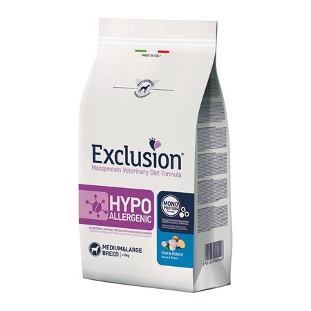 Exclusion Diet Hypoallergenic Fish & Potato 12 kg Pesce e Patate Per Cane in Cani