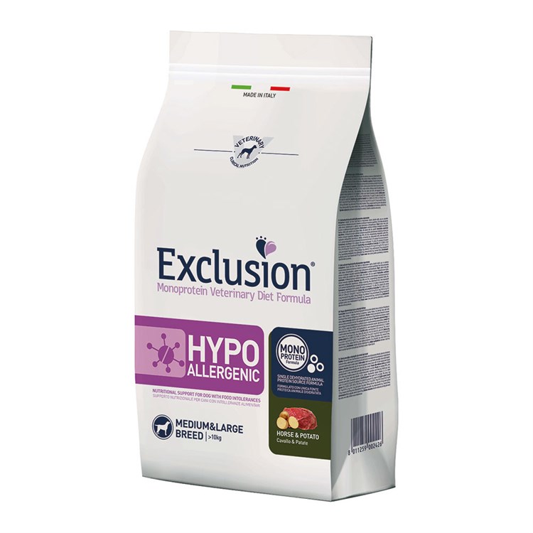 Exclusion Diet Hypoallergenic Horse & Potato 12 kg Cavallo e Patate Per Cane