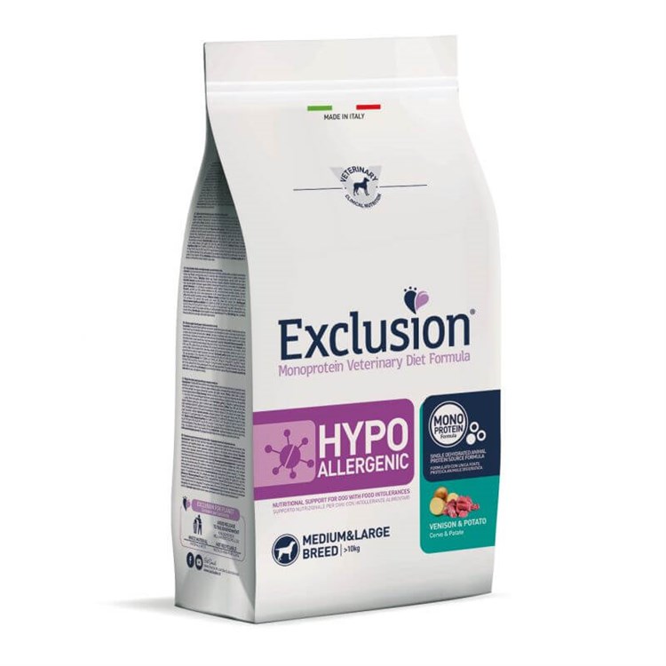 Exclusion Diet Hypoallergenic Venison & Potato 12 kg Cervo e Patate Per Cane