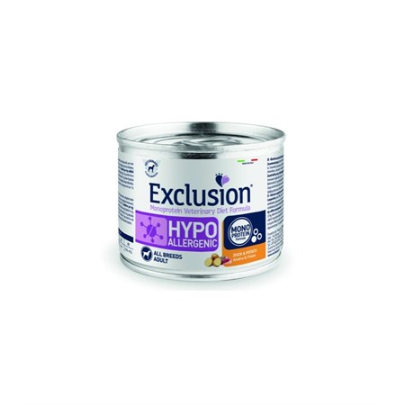 EXCLUSION HYPO ANATRA E PATATE UMIDO 200  GR in Cani