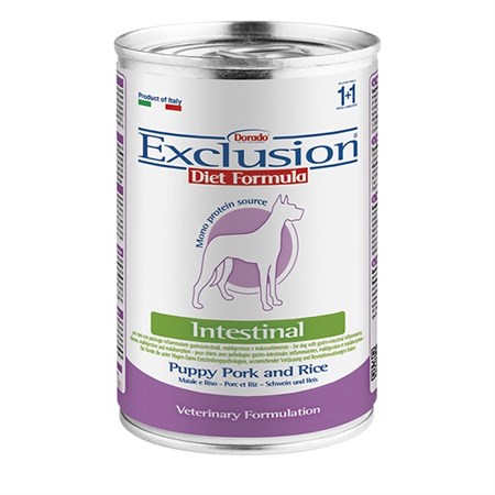 exclusion int puppy pork and rice 200gr