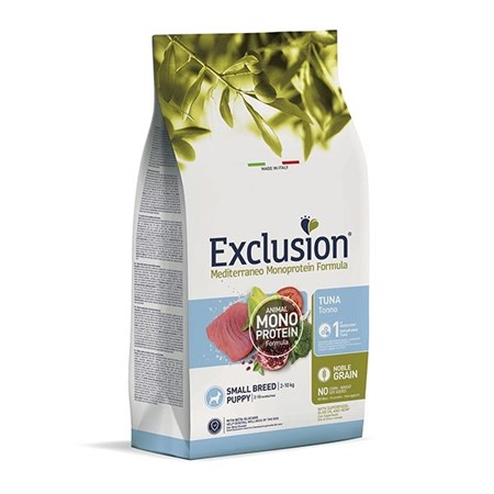 exclusion mediterraneo puppy small tonno 500 gr