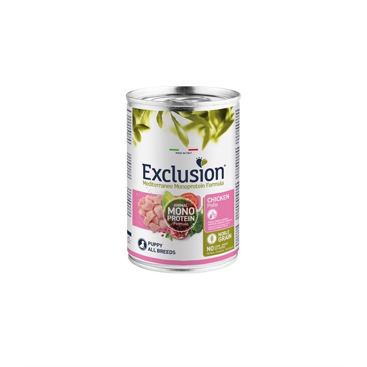 EXCLUSION MEDITERRANEO PUPPY UMIDO 400 G R