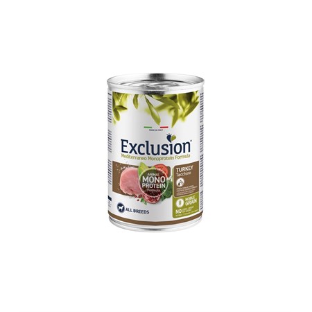 exclusion mediterraneo tacchino umido 40 0 gr