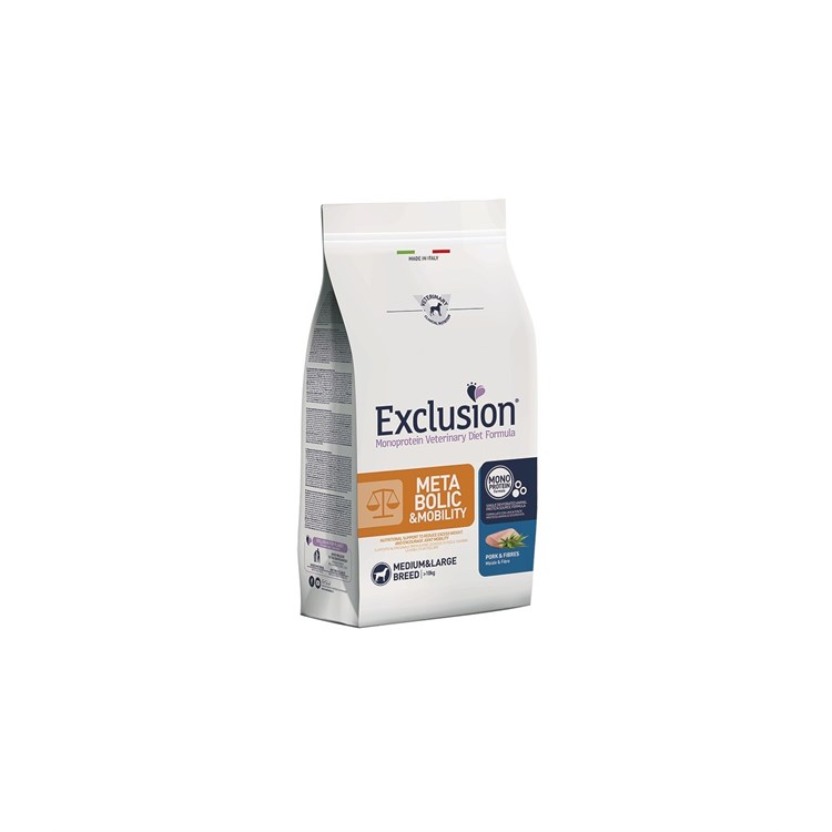 EXCLUSION METABOLIC & MOBILITY PORK/FIBR E M/L BREED 2 KG