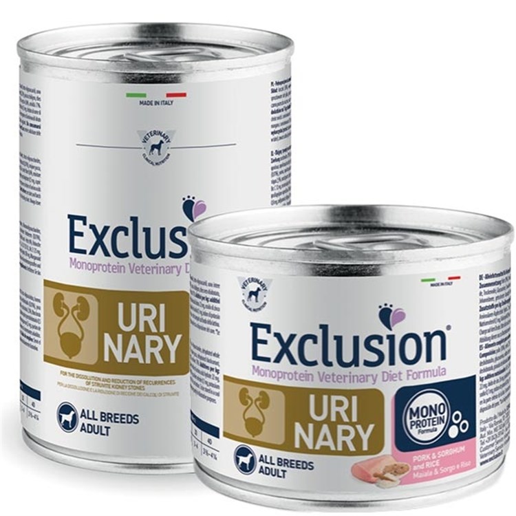 Exclusion Diet Urinary Adult All Breeds con Maiale, Sorgo e Riso 200gr Scatoletta per cane