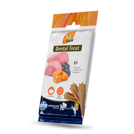 farmina dog pumpkin dental treat agnello zucca medium maxi 110 gr snack per cani