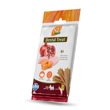 farmina dog pumpkin dental treat pollo zucca mini 60 gr snack per cani